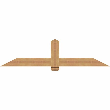 Ekena Millwork Eugene Smooth Timber Gable Bracket, Western Red Cedar, 72"W x 18"H x 1 1/2"D x 5 1/2"F, 6/12 Pitch GBW072X18X0206EUG00SWR